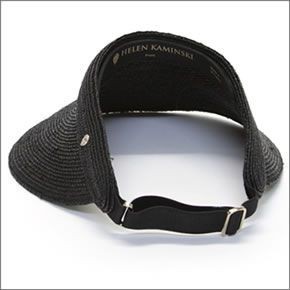 ヘレンカミンスキー Kirsten Charcoal ≪2015SS≫カーステン UPF50+ プルオン・バイザー サンバイザー  ラフィア製ハット レディス帽子