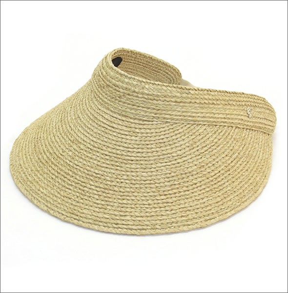 ヘレンカミンスキー Kirsten/Natural カーステン UPF50+ プルオン・バイザー サンバイザー  ラフィア製ハット レディス帽子