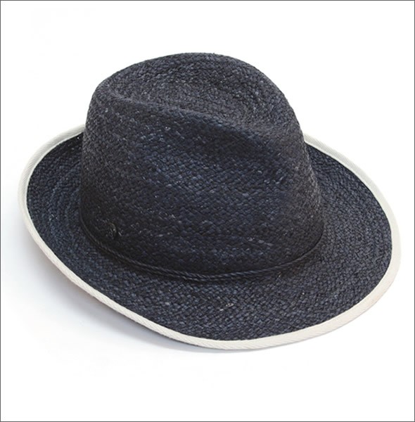 ヘレンカミンスキー カミンスキーXY Mati/Ocean/Natural/M マティ UPF50+ フェドーラハット ヘリンボーンエッジ ラフィア製 メンズ中折れ帽子 Mサイズ