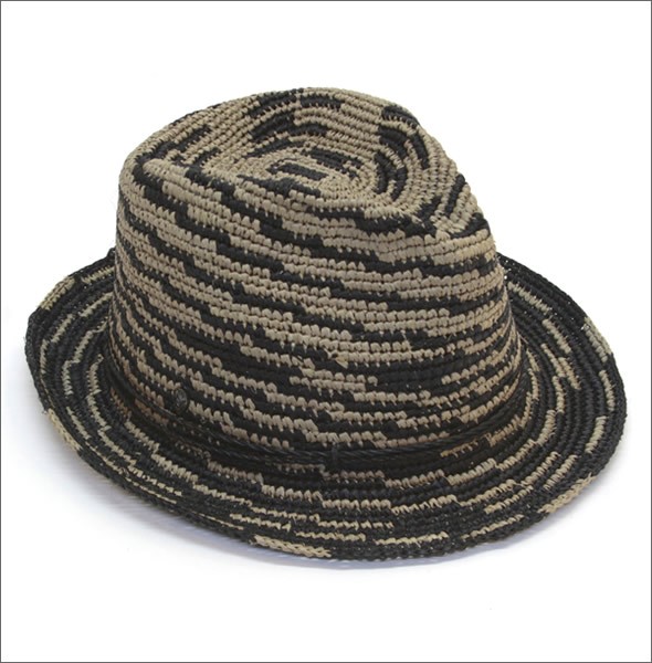 ヘレンカミンスキー カミンスキーXY Sanele/Malt/Charcoal/M サネール フェドーラハット 丸めて収納可能なラフィア製ローラブルハット メンズ中折れ帽子 Mサイズ