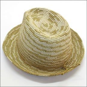 ヘレンカミンスキー カミンスキーXY Sanele/Natural/Turmeric/M サネール フェドーラハット 丸めて収納可能なラフィア製ローラブルハット メンズ中折れ帽子 Mサイズ