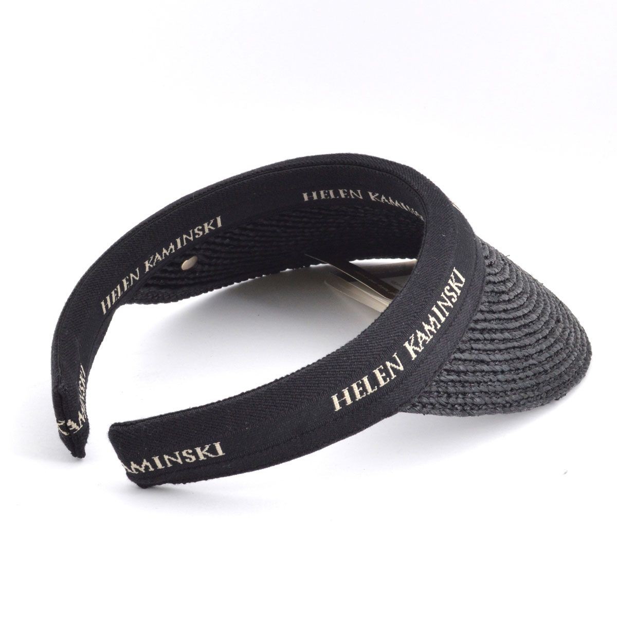 ヘレンカミンスキー HELEN KAMINSKI Marina Charcoal/Black Logo ≪2016SS≫マリーナ UPF50+ サンバイザー  ラフィア製ハット レディス帽子