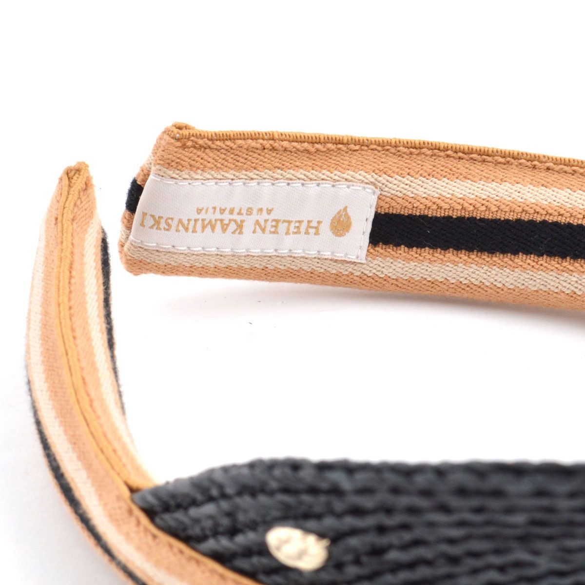 ヘレンカミンスキー HELEN KAMINSKI Marina Charcoal/Black Stripe ≪2016SS≫マリーナ UPF50+ サンバイザー  ラフィア製ハット レディス帽子