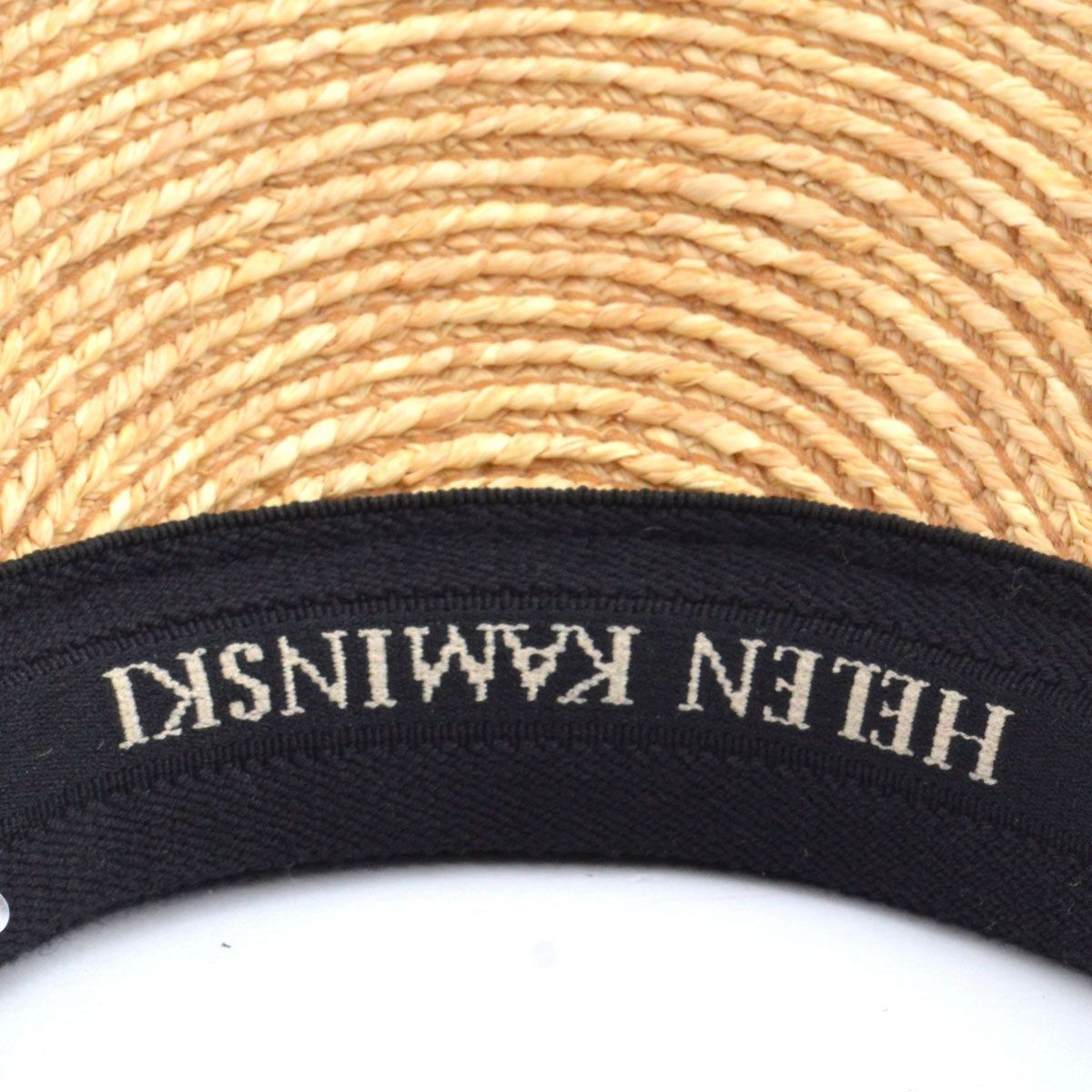 ヘレンカミンスキー HELEN KAMINSKI Marina Natural/Black Logo ≪2016SS≫マリーナ UPF50+ サンバイザー  ラフィア製ハット レディス帽子