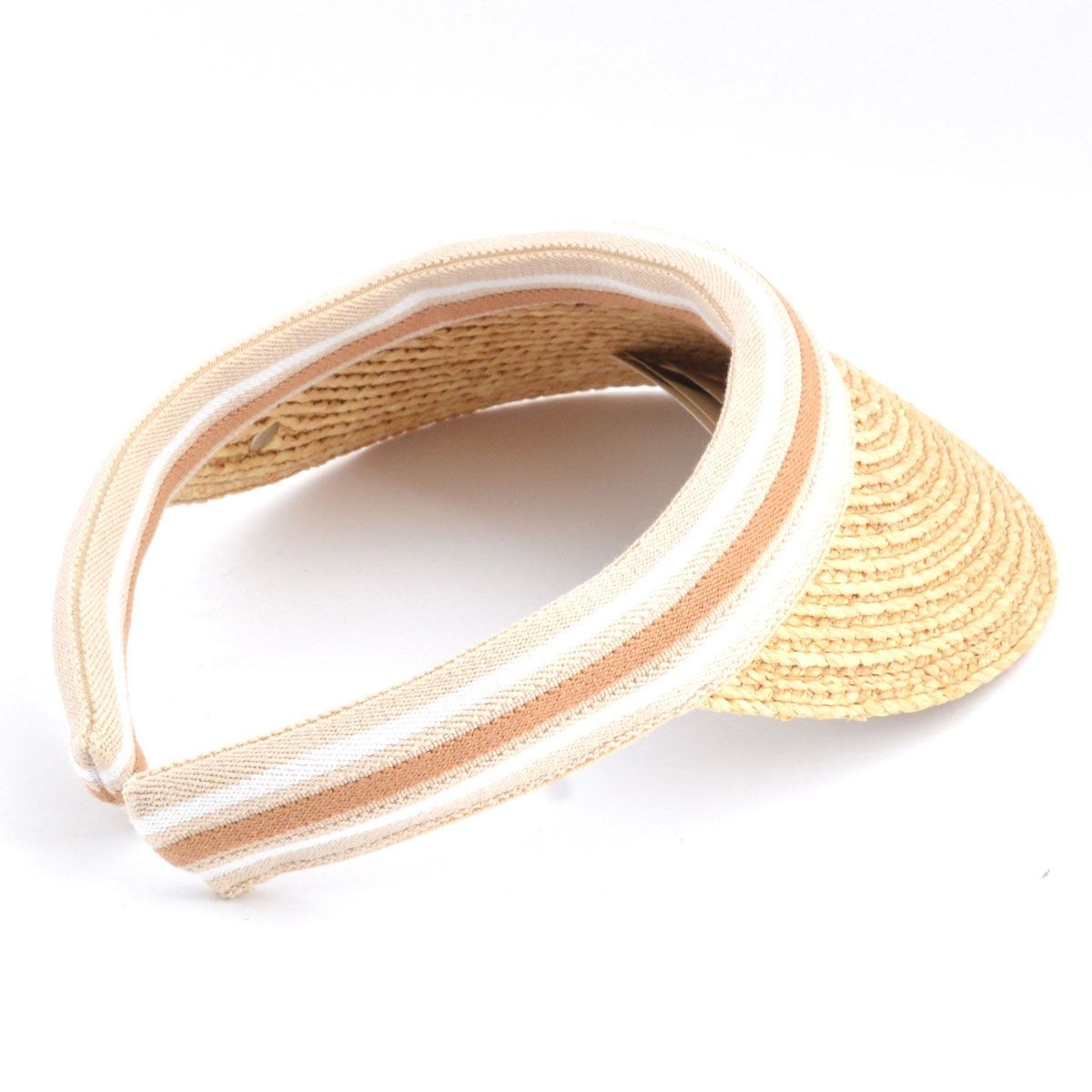 ヘレンカミンスキー HELEN KAMINSKI Marina Natural/Nougat Stripe ≪2016SS≫マリーナ UPF50+ サンバイザー  ラフィア製ハット レディス帽子