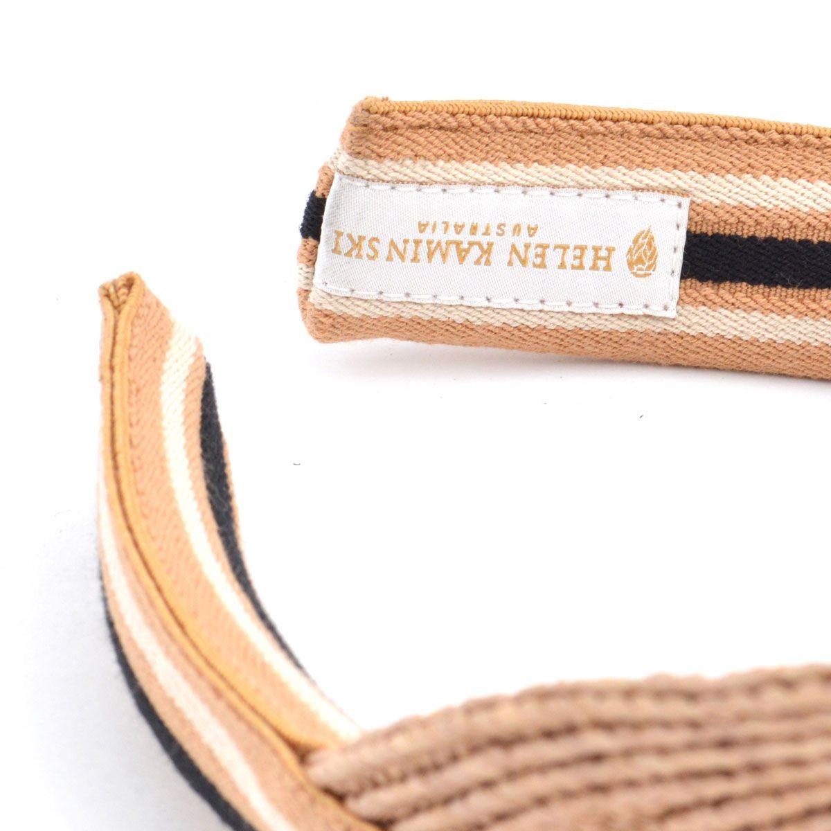 ヘレンカミンスキー HELEN KAMINSKI Marina Nougat/Black Stripe ≪2016SS≫マリーナ UPF50+ サンバイザー  ラフィア製ハット レディス帽子