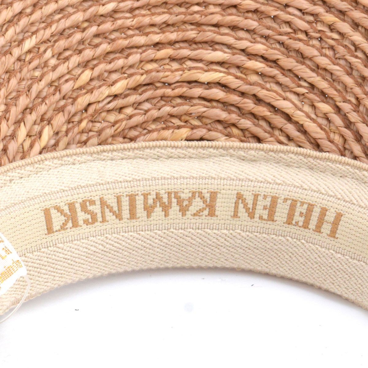 ヘレンカミンスキー HELEN KAMINSKI Marina Nougat/Natural Logo ≪2016SS≫マリーナ UPF50+ サンバイザー  ラフィア製ハット レディス帽子