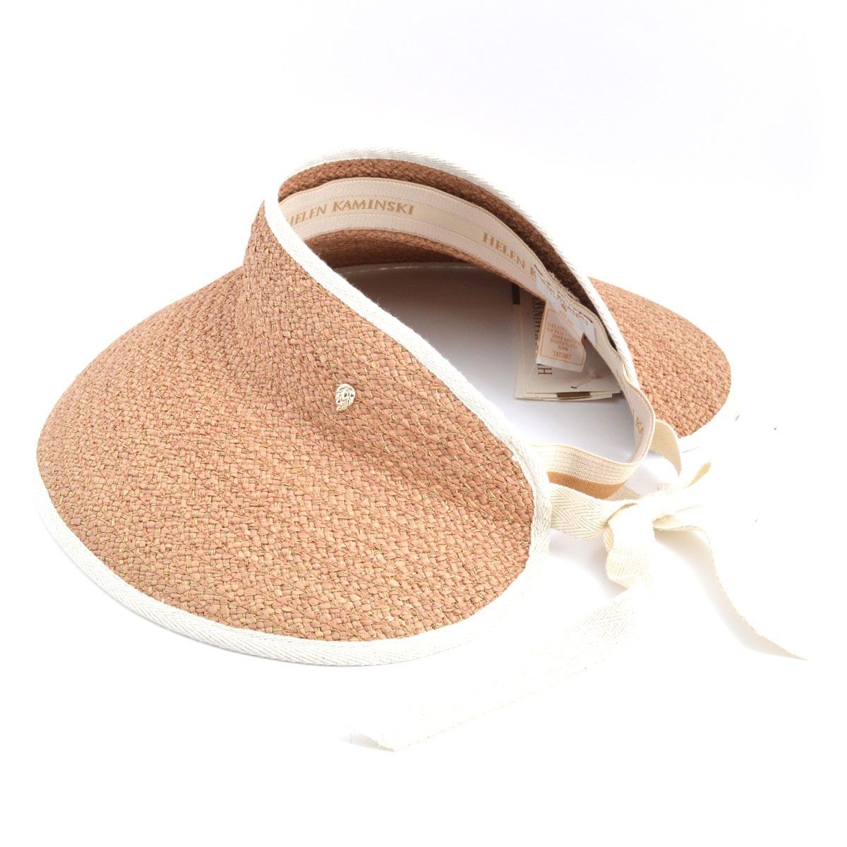 ヘレンカミンスキー HELEN KAMINSKI Mitali Nougat Metallic ≪2016SS≫ミタリ UPF50+ サンバイザー  ラフィア製ハット レディス帽子