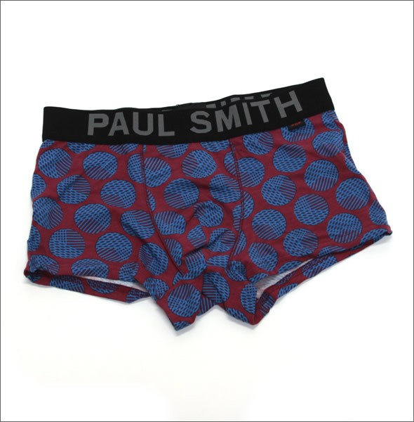 ポールスミス メンズ ローライズ ボクサーパンツ アンダーウェア ドットプリント  ワイン系マルチカラー≪2013AW≫ AJXA 2383 U307 1