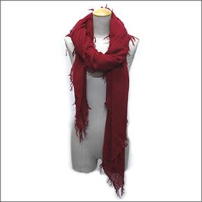 チャンルー  カシミア＆シルクスカーフ マフラー 大判ストール マフラー バイキングレッド レッド系 BRH-SC-140/Biking Red