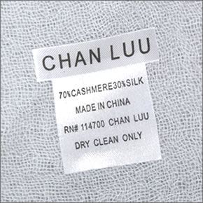 チャンルー  カシミア＆シルクスカーフ マフラー 大判ストール マフラー グレイサーグレー ライトグレー系 BRH-SC-140/Glacier Gray