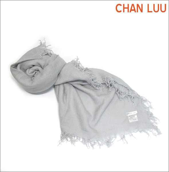 チャンルー  カシミア＆シルクスカーフ マフラー 大判ストール マフラー グレイサーグレー ライトグレー系 BRH-SC-140/Glacier Gray
