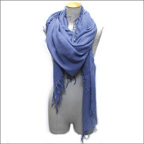 チャンルー  カシミア＆シルクスカーフ マフラー 大判ストール マフラー クラウドグレー ブルーグレー系 BRH-SC-140/Cloud Gray