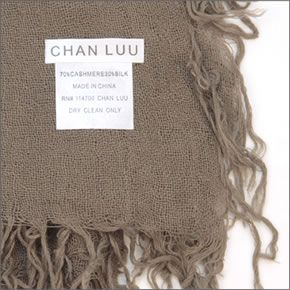 チャンルー  カシミア＆シルクスカーフ マフラー 大判ストール マフラー  ウォールナット BRH-SC-140/Walnut