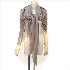 チャンルー  カシミア＆シルクスカーフ マフラー 大判ストール マフラー  ウォールナット BRH-SC-140/Walnut