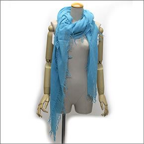 チャンルー  カシミア＆シルクスカーフ マフラー 大判ストール マフラー ニューターコイズ BRH-SC-140/New Turquoise