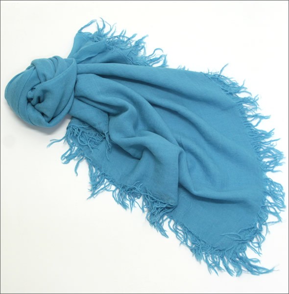 チャンルー  カシミア＆シルクスカーフ マフラー 大判ストール マフラー ニューターコイズ BRH-SC-140/New Turquoise
