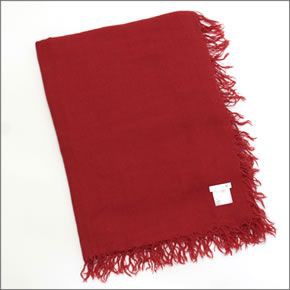 チャンルー  カシミア＆シルクスカーフ マフラー 大判ストール マフラー ポピーレッド BRH-SC-140/Poppy Red