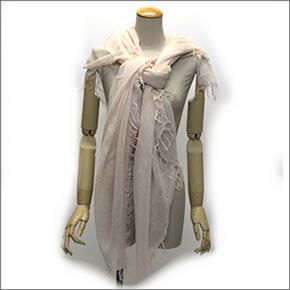 チャンルー  カシミア＆シルクスカーフ マフラー 大判ストール サンドローラー BRH-SC-140/Sand Dollar