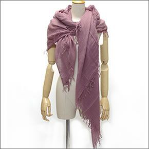 チャンルー  カシミア＆シルクスカーフ マフラー 大判ストール ルネッサンスローズ　パープル系 BRH-SC-140/Renaissance Rose