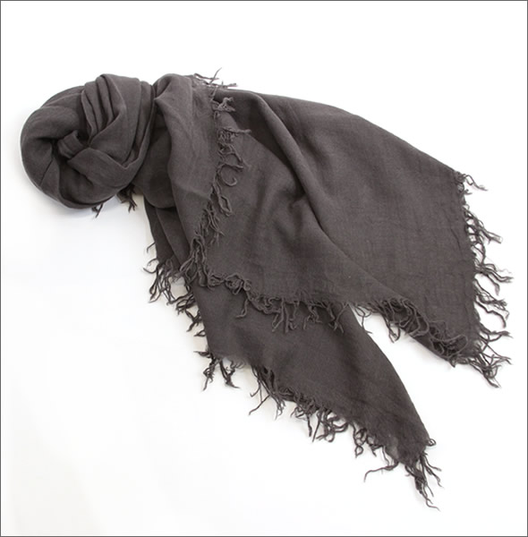 チャンルー  カシミア＆シルクスカーフ マフラー 大判ストール シェール　グレー系 BRH-SC-140/Shale