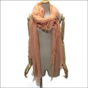 チャンルー  カシミア＆シルクスカーフ マフラー 大判ストール マフラー カンタループ オレンジ系 BRH-SC-140/Canteloupe