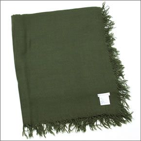 チャンルー  カシミア＆シルクスカーフ マフラー 大判ストール マフラー オリーブ BRH-SC-140/Olivine