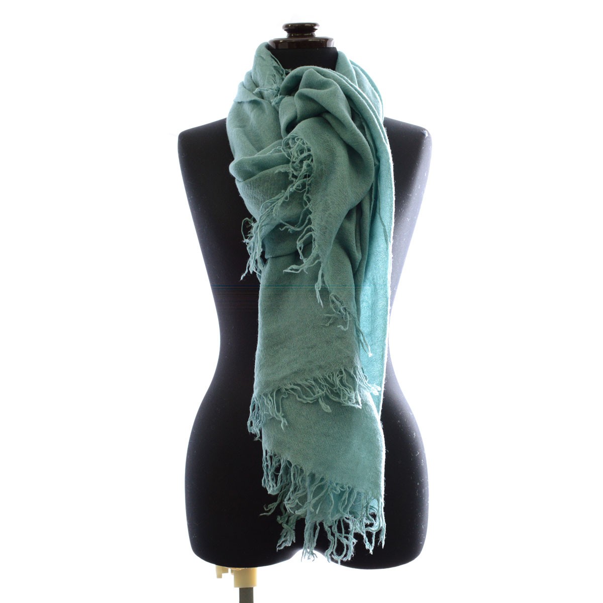 チャンルー CHAN LUU BRH-SC-140 Mineral Blue カシミア＆シルクスカーフ マフラー 大判ストール