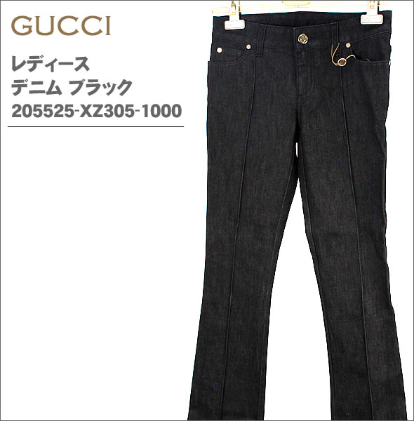 【GUCCI】グッチ レディースデニム ブラック 205525 XZ305 1000