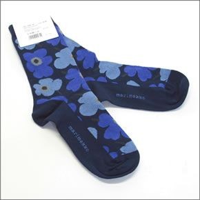 マリメッコ HIETA UNIKKO 039859 059 navy/blue ウニッコ柄 ソックス 靴下