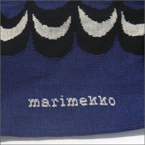 マリメッコ 042633 598 navy/black/beige TIILI Kaivo カイヴォ レトロモダンな泉の柄 メンズサイズ ソックス 靴下