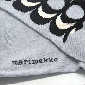マリメッコ 042643 913 l.grey/black/peach KASTAA Kaivo カイヴォ レトロモダンな泉の柄 ソックス 靴下