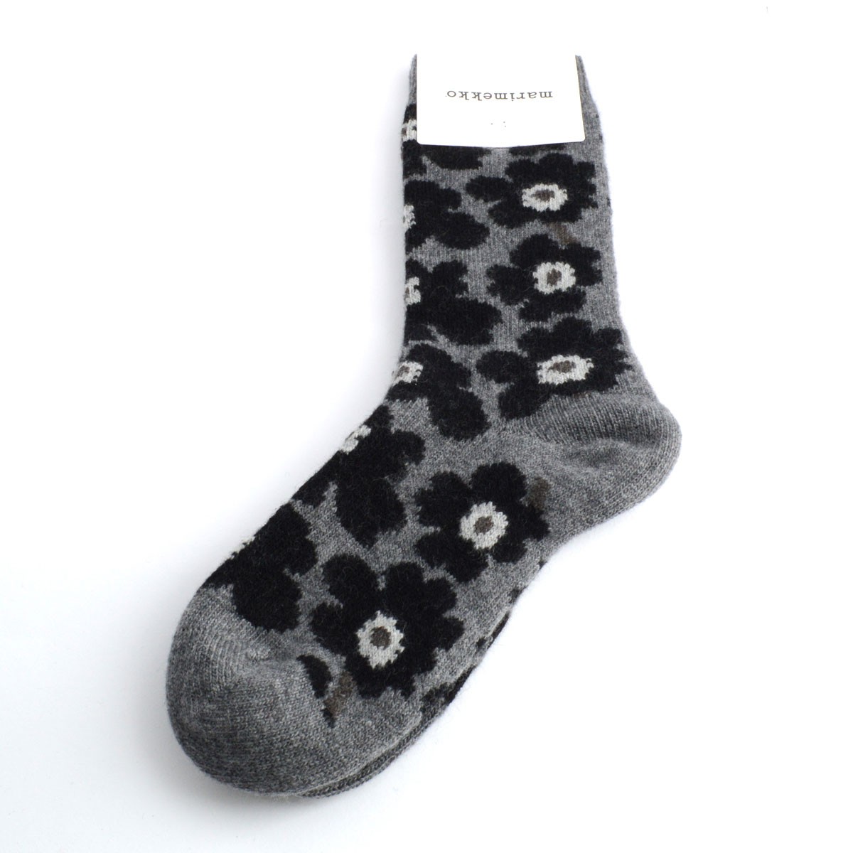 マリメッコ marimekko 042788 999 grey/black/grey UMINA ソックス　靴下