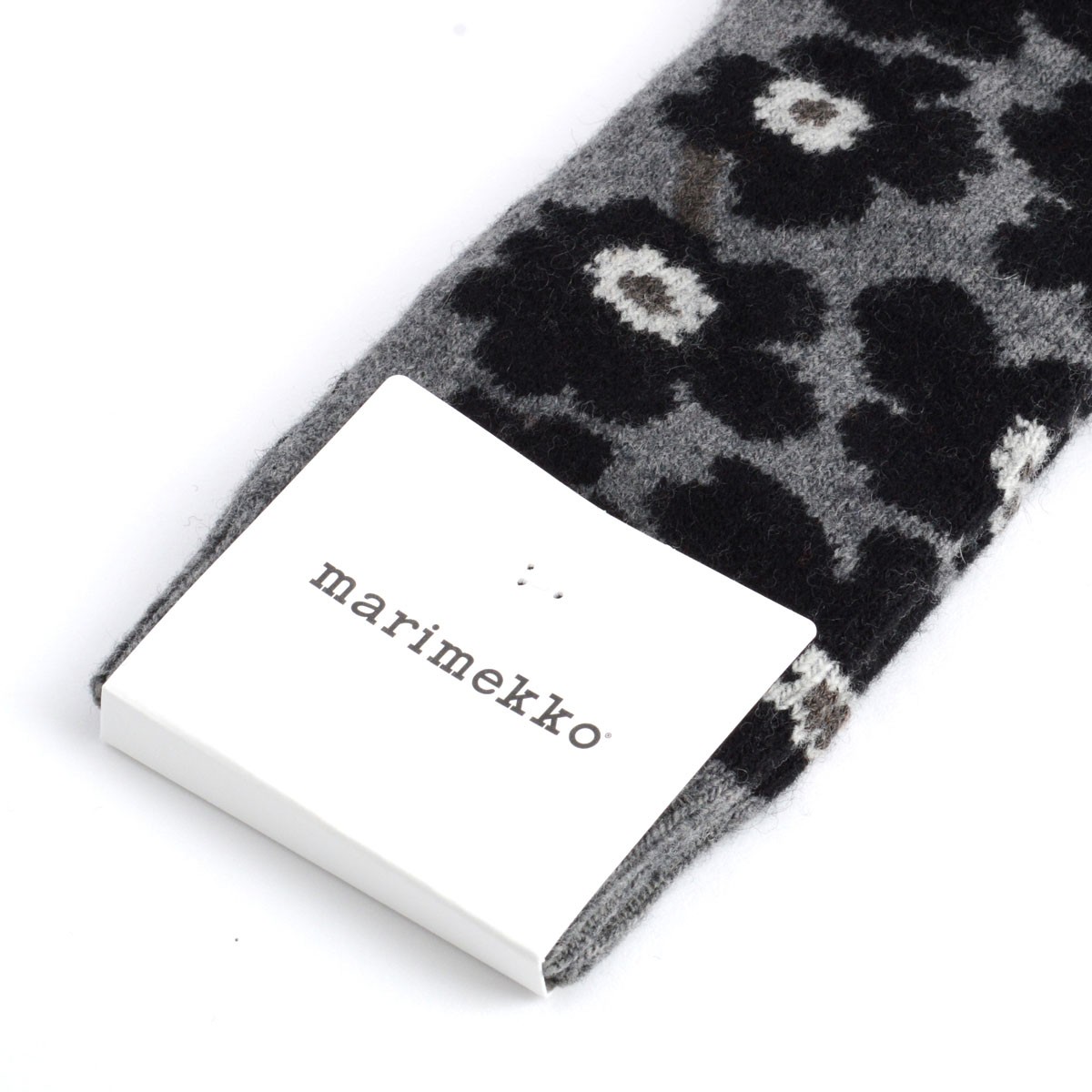 マリメッコ marimekko 042788 999 grey/black/grey UMINA ソックス　靴下