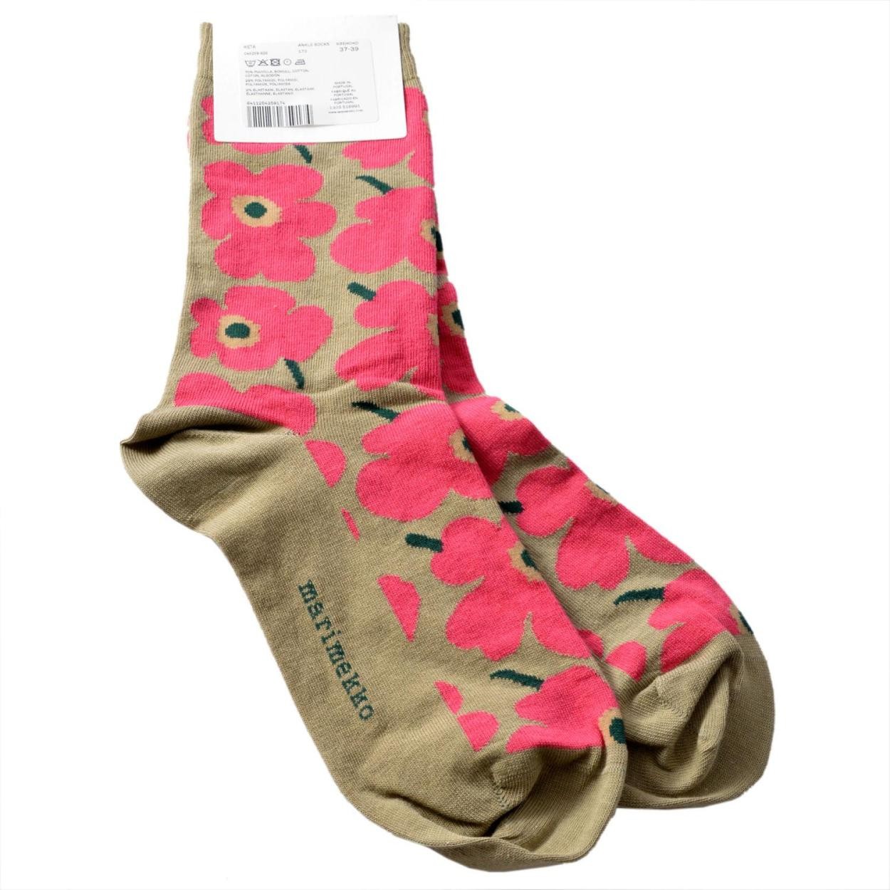 マリメッコ marimekko 045259 638 アンクル丈 ソックス 靴下 HIETA UNIKKO