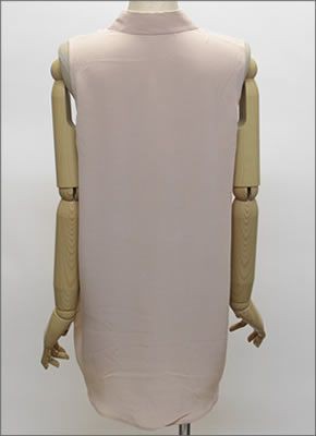エキプモン 2013SS  sleeveles ssignature  Wポケット ノースリーブ シルクブラウス とろみシャツ ヌードピンク Q23-E036 nude