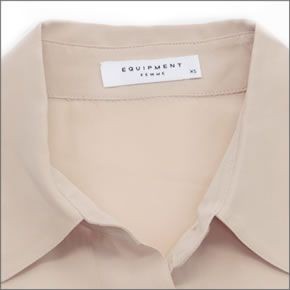 エキプモン 2013SS  sleeveles ssignature  Wポケット ノースリーブ シルクブラウス とろみシャツ ヌードピンク Q23-E036 nude