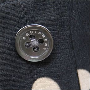 エキプモン 2013SS  Adele Cherie Dot Printed ラウンドカラー×ドットプリント シルクブラウス とろみシャツ ブラック/ヌードピンク  Q332-E320 black/nude