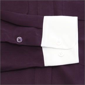 エキプモン ≪2013AW≫Slim Signature Colorblock Wポケット シルクブラウス とろみシャツ カラーブロック ボルドー/フーシャピンク/ブライトホワイト Q23-E231E Cabe-Fus-Bri Wht