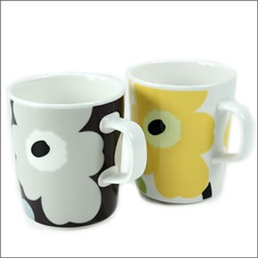 マリメッコ  UNIKKO MUG ウニッコ柄 マグカップ 250ml プラム×ブラウン×グレイ 63431-480 Plum/BR/GY