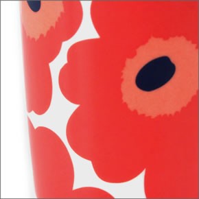 マリメッコ  UNIKKO MUG ウニッコ柄 マグカップ 250ml ホワイト×レッド 63431-001 WH/RD