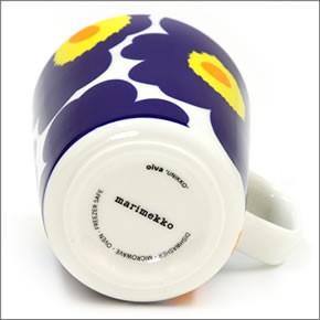 マリメッコ  UNIKKO MUG ウニッコ柄 マグカップ 250ml ホワイト×ダークブルー 63431-002 HW/D.BL