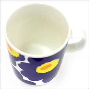 マリメッコ  UNIKKO MUG ウニッコ柄 マグカップ 250ml ホワイト×ダークブルー 63431-002 HW/D.BL