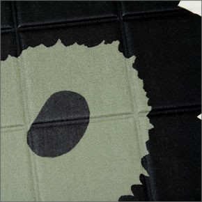 マリメッコ UNIKKO OILCLOTH PLACEMAT ウニッコ柄 オイルクロス ランチョンマット ホワイト×ブラック 064160 030 white/black 