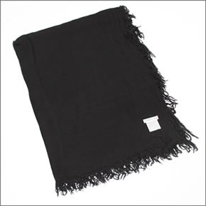 チャンルー Cashmere and Silk Scarf カシミア＆シルクスカーフ 大判ストール マフラー ブラック BRH-SC-140/Black