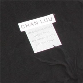 チャンルー Cashmere and Silk Scarf カシミア＆シルクスカーフ 大判ストール マフラー ブラック BRH-SC-140/Black