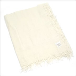 チャンルー Cashmere and Silk Scarf カシミア＆シルクスカーフ 大判ストール マフラー エッグシェル アイボリー系 BRH-SC-140/Eggshell