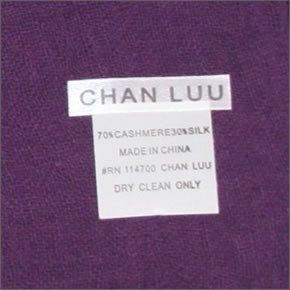 チャンルー Cashmere and Silk Scarf カシミア＆シルクスカーフ 大判ストール マフラー シャドウパープル BRH-SC-140/Shadow Purple