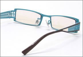 ブルーライトをカットして貴方の目を守る　軽量素材のPCメガネ　アイキーパーPC (メタルフレーム) EK-003 C-15 ブラウン/ブルー
