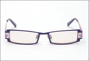 ブルーライトをカットして貴方の目を守る　軽量素材のPCメガネ　アイキーパーPC (メタルフレーム) EK-003 C-83 パープル/ピンク